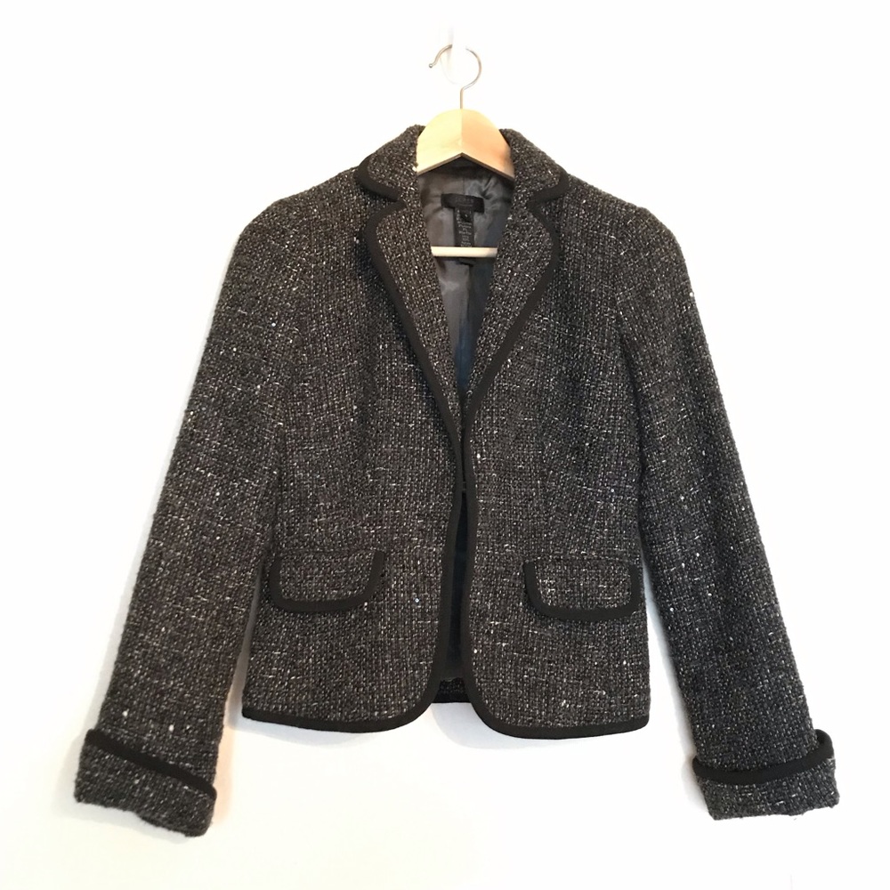 J. Crew Black Tweed Blazer